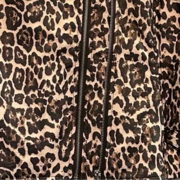 Colleen Lopez Leopard Print Vegan Leather Jacket - Picture 9 of 9